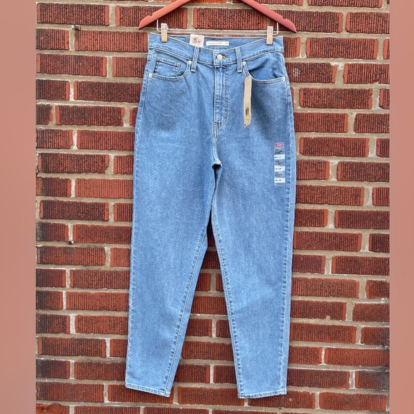 Levi's High Waisted Tapered Mom Stretch Jeans - Picture 2 of 9